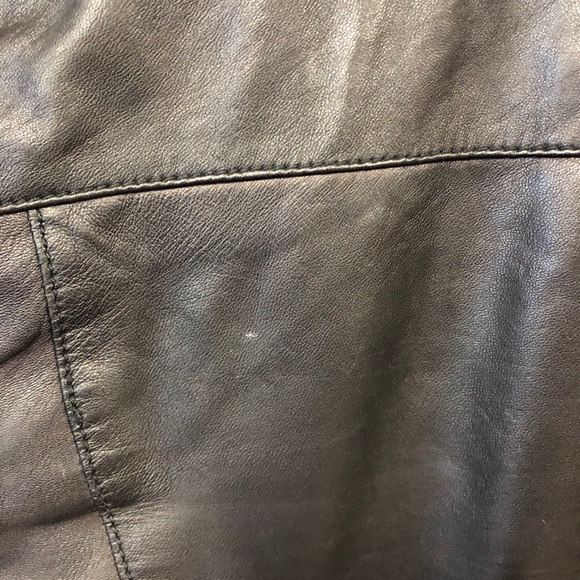 Trouvé Drape Collar Leather Jacket - Picture 5 of 5